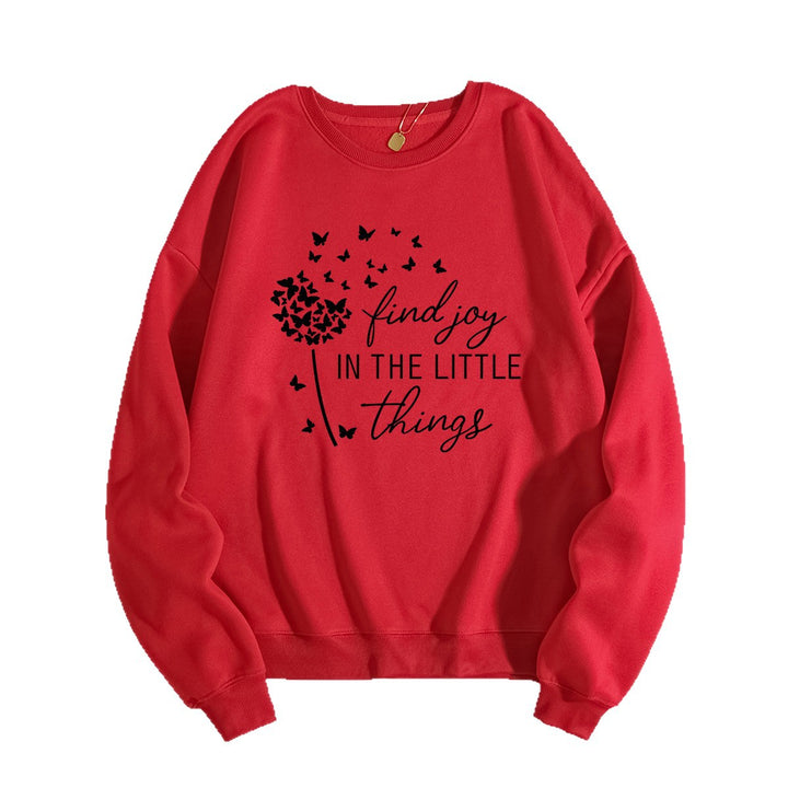 Kvinnors sweatshirt med motiverande slogan och blommönster Mirla-Eva Jonsson