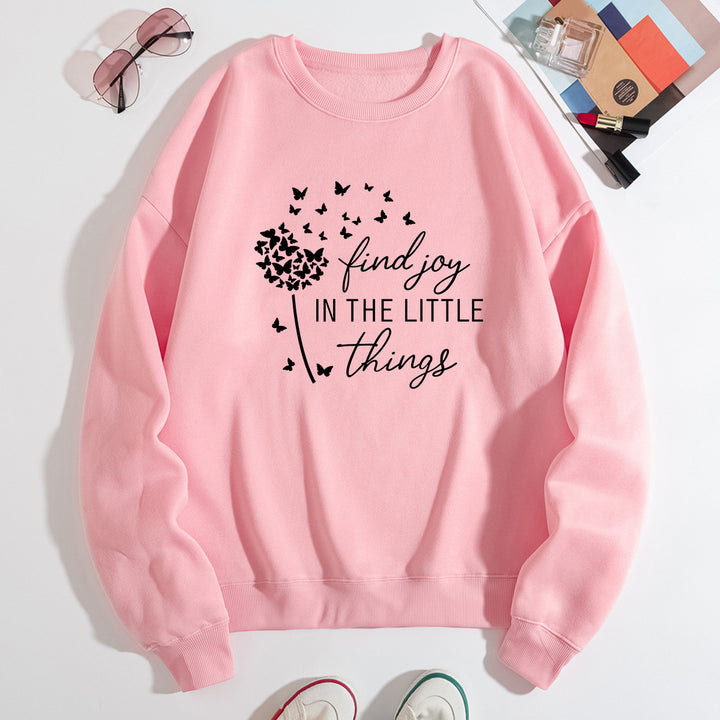 Kvinnors sweatshirt med motiverande slogan och blommönster Mirla-Eva Jonsson