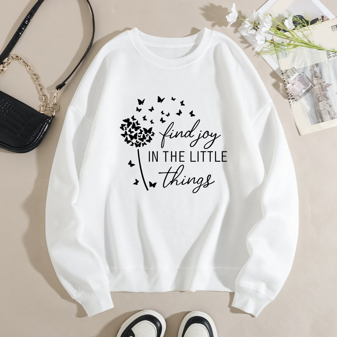 Kvinnors sweatshirt med motiverande slogan och blommönster Mirla-Eva Jonsson
