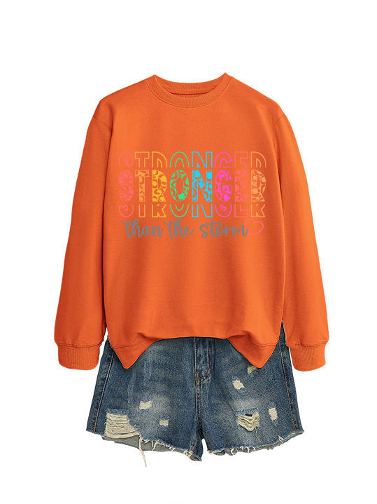 Kvinnors sweatshirt med motiverande text och avslappnad passform Mirla-Eva Jonsson