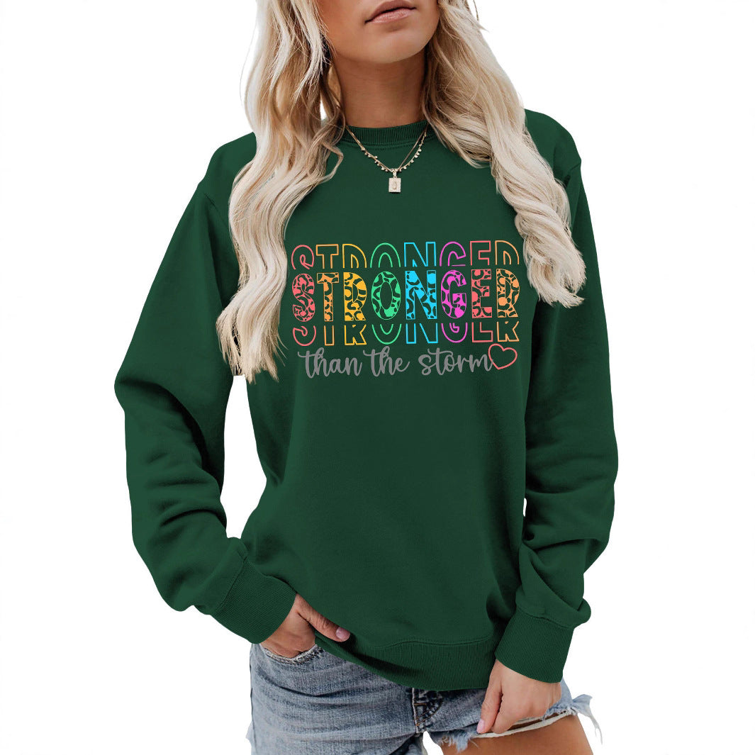 Kvinnors sweatshirt med motiverande text och avslappnad passform Mirla-Eva Jonsson
