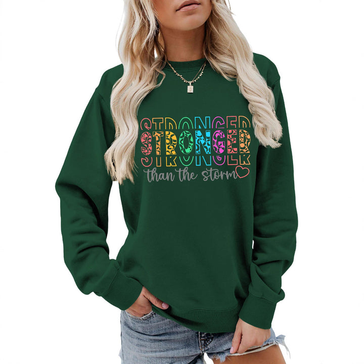 Kvinnors sweatshirt med motiverande text och avslappnad passform Mirla-Eva Jonsson