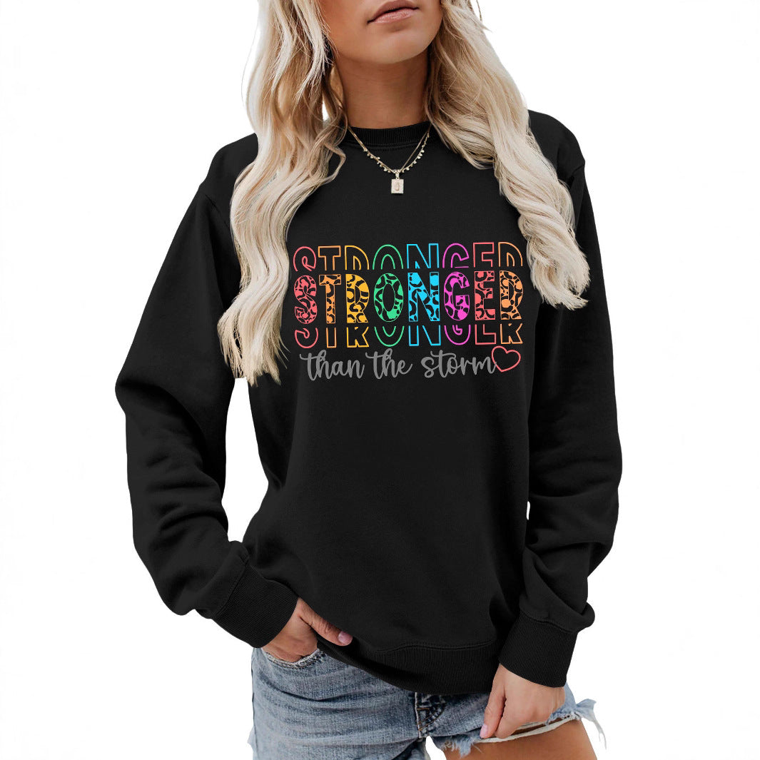 Kvinnors sweatshirt med motiverande text och avslappnad passform Mirla-Eva Jonsson