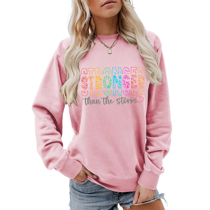 Kvinnors sweatshirt med motiverande text och avslappnad passform Mirla-Eva Jonsson