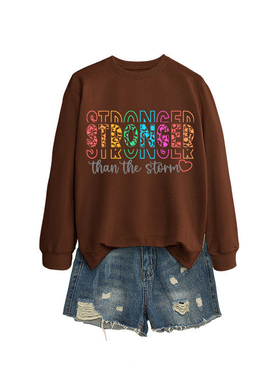 Kvinnors sweatshirt med motiverande text och avslappnad passform Mirla-Eva Jonsson