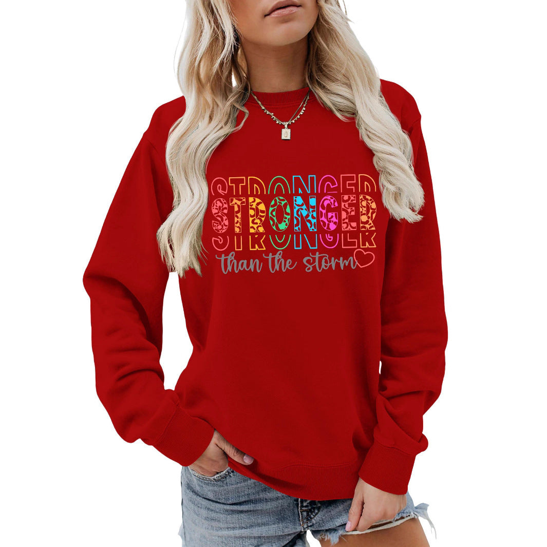 Kvinnors sweatshirt med motiverande text och avslappnad passform Mirla-Eva Jonsson