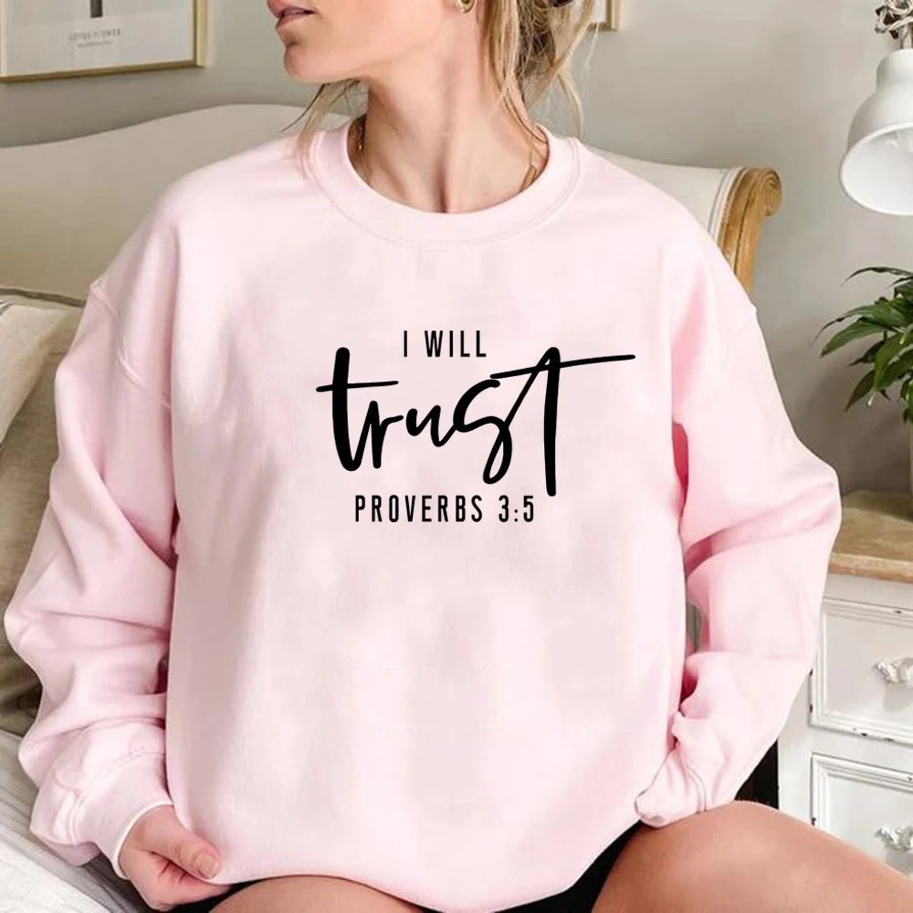 Kvinnors sweatshirt med motiverande text och bekväm passform Mirla-Eva Jonsson