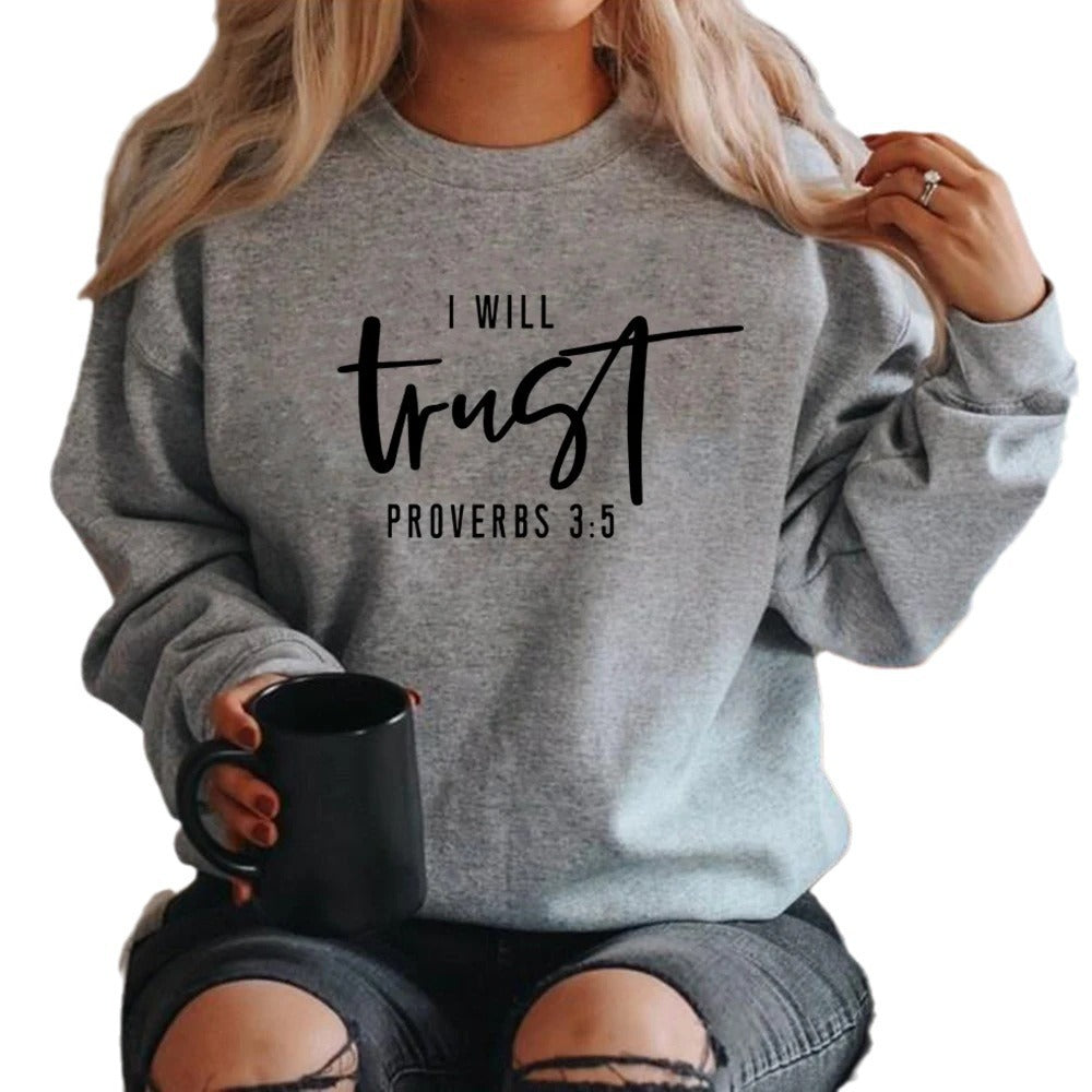 Kvinnors sweatshirt med motiverande text och bekväm passform Mirla-Eva Jonsson