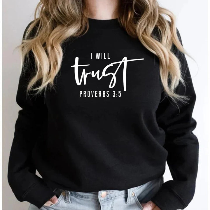 Kvinnors sweatshirt med motiverande text och bekväm passform Mirla-Eva Jonsson