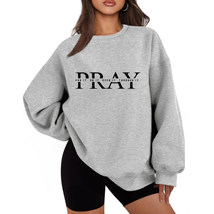 Kvinnors sweatshirt med oversized skärning och inspirerande tryck Mirla-Eva Jonsson