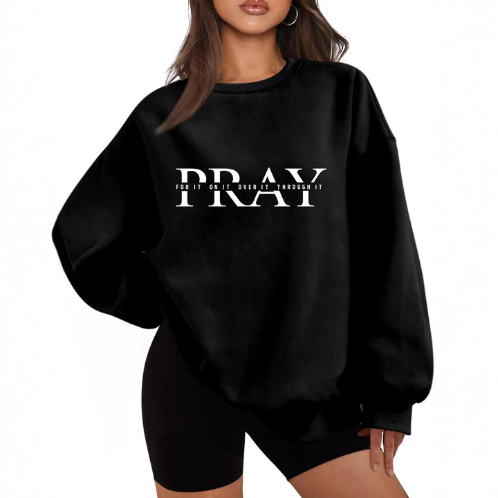 Kvinnors sweatshirt med oversized skärning och inspirerande tryck Mirla-Eva Jonsson