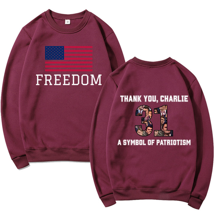 Kvinnors sweatshirt med patriotisk tryck och mjukt material Mirla-Eva Jonsson