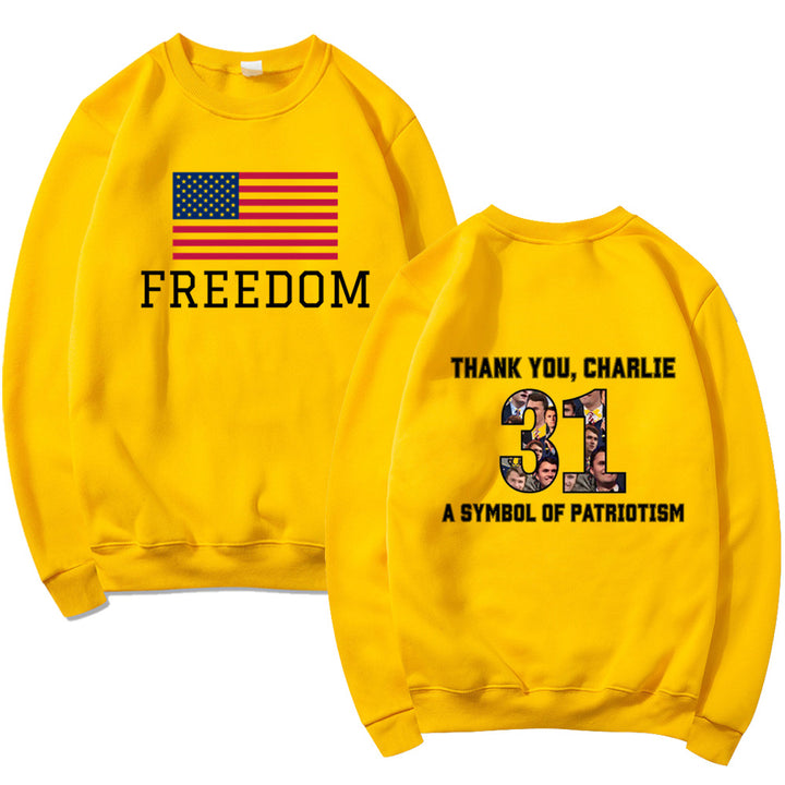 Kvinnors sweatshirt med patriotisk tryck och mjukt material Mirla-Eva Jonsson