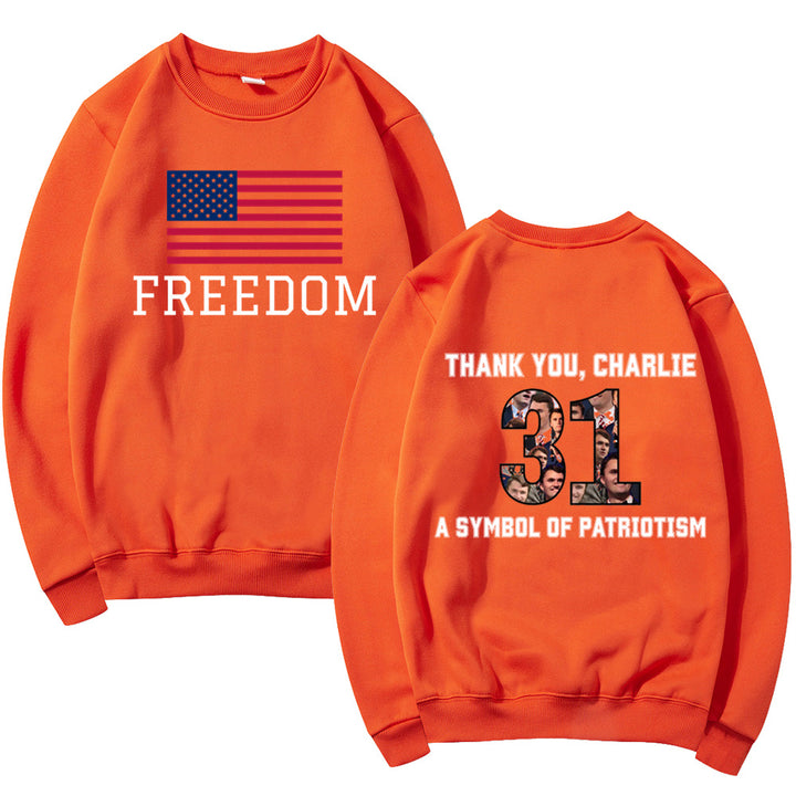 Kvinnors sweatshirt med patriotisk tryck och mjukt material Mirla-Eva Jonsson