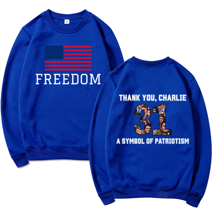 Kvinnors sweatshirt med patriotisk tryck och mjukt material Mirla-Eva Jonsson