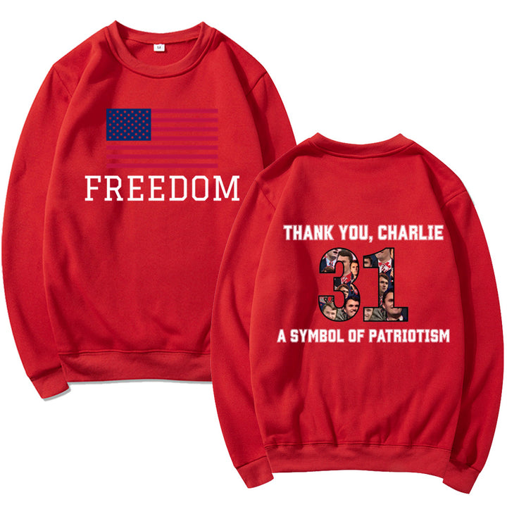 Kvinnors sweatshirt med patriotisk tryck och mjukt material Mirla-Eva Jonsson
