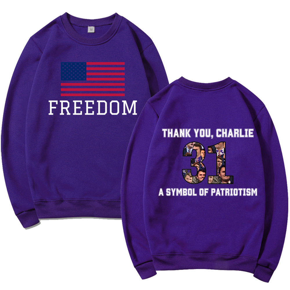 Kvinnors sweatshirt med patriotisk tryck och mjukt material Mirla-Eva Jonsson