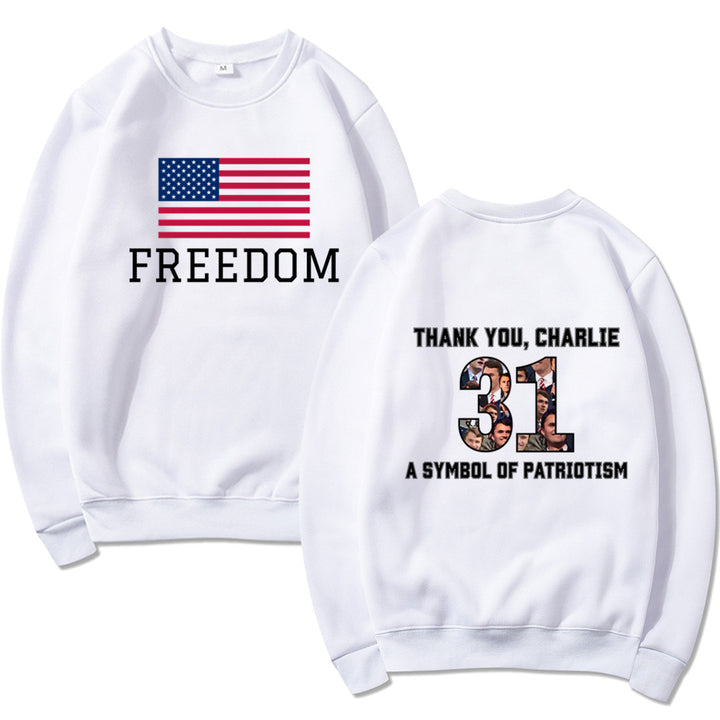 Kvinnors sweatshirt med patriotisk tryck och mjukt material Mirla-Eva Jonsson
