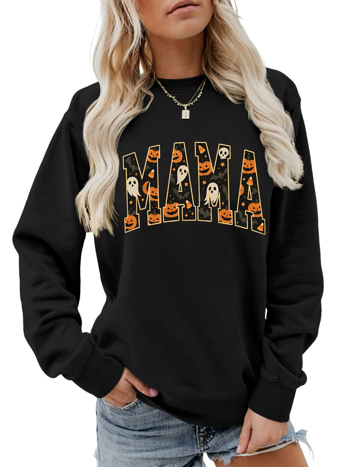 Kvinnors sweatshirt med rolig Halloween-design och bekväm passform Mirla-Eva Jonsson