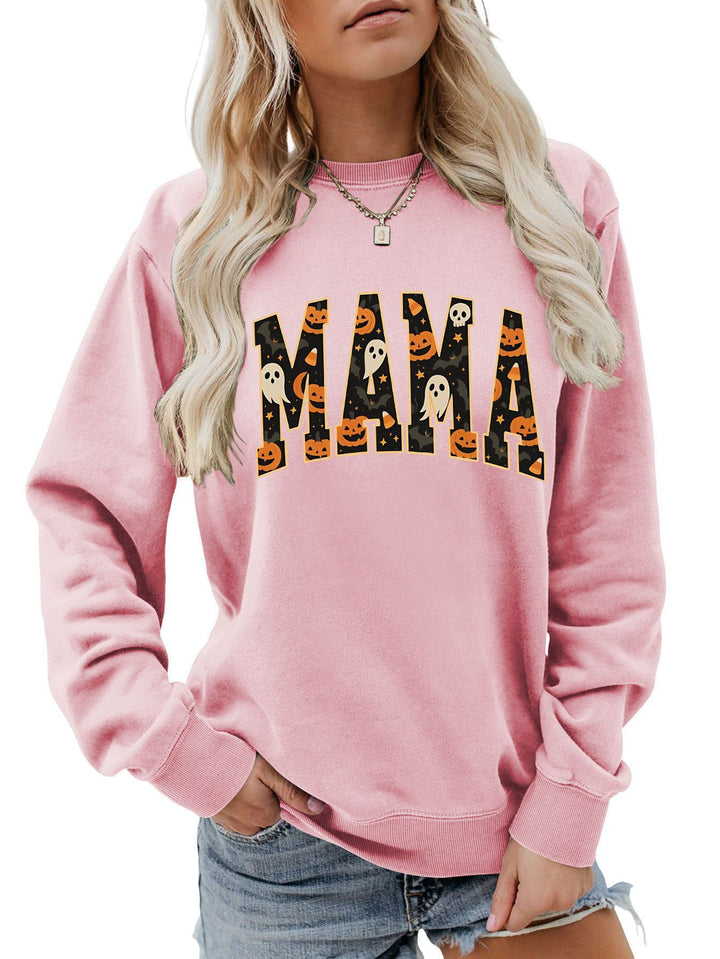 Kvinnors sweatshirt med rolig Halloween-design och bekväm passform Mirla-Eva Jonsson
