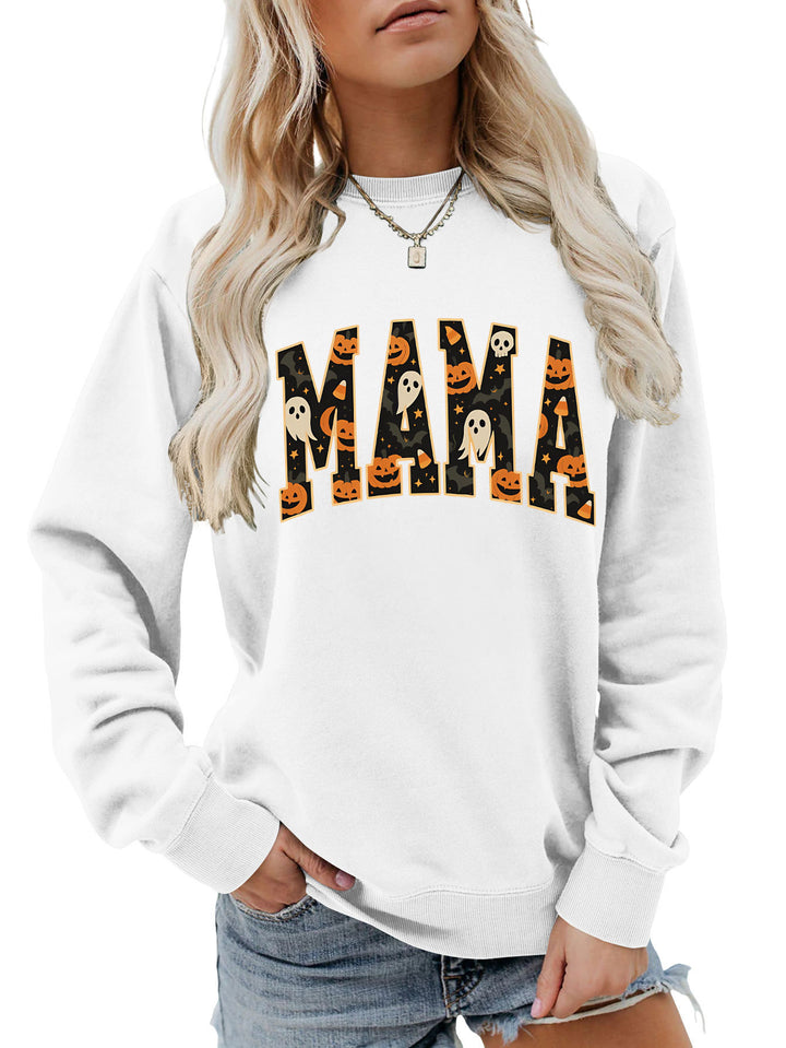 Kvinnors sweatshirt med rolig Halloween-design och bekväm passform Mirla-Eva Jonsson