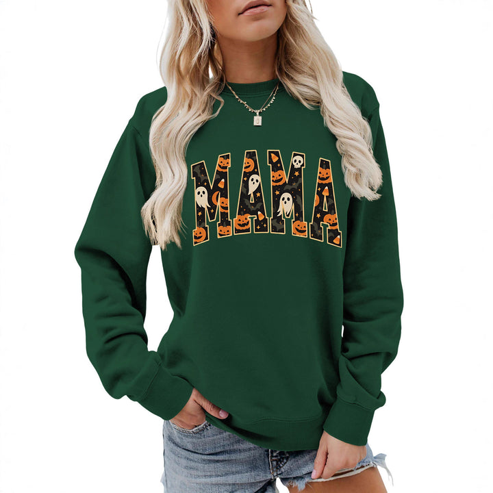 Kvinnors sweatshirt med rolig Halloween-design och bekväm passform Mirla-Eva Jonsson