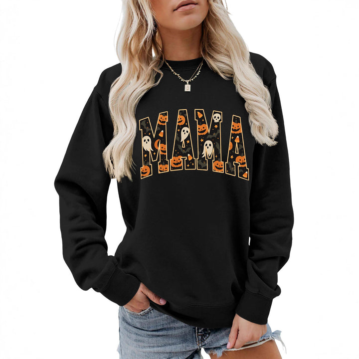 Kvinnors sweatshirt med rolig Halloween-design och bekväm passform Mirla-Eva Jonsson