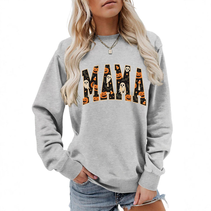 Kvinnors sweatshirt med rolig Halloween-design och bekväm passform Mirla-Eva Jonsson