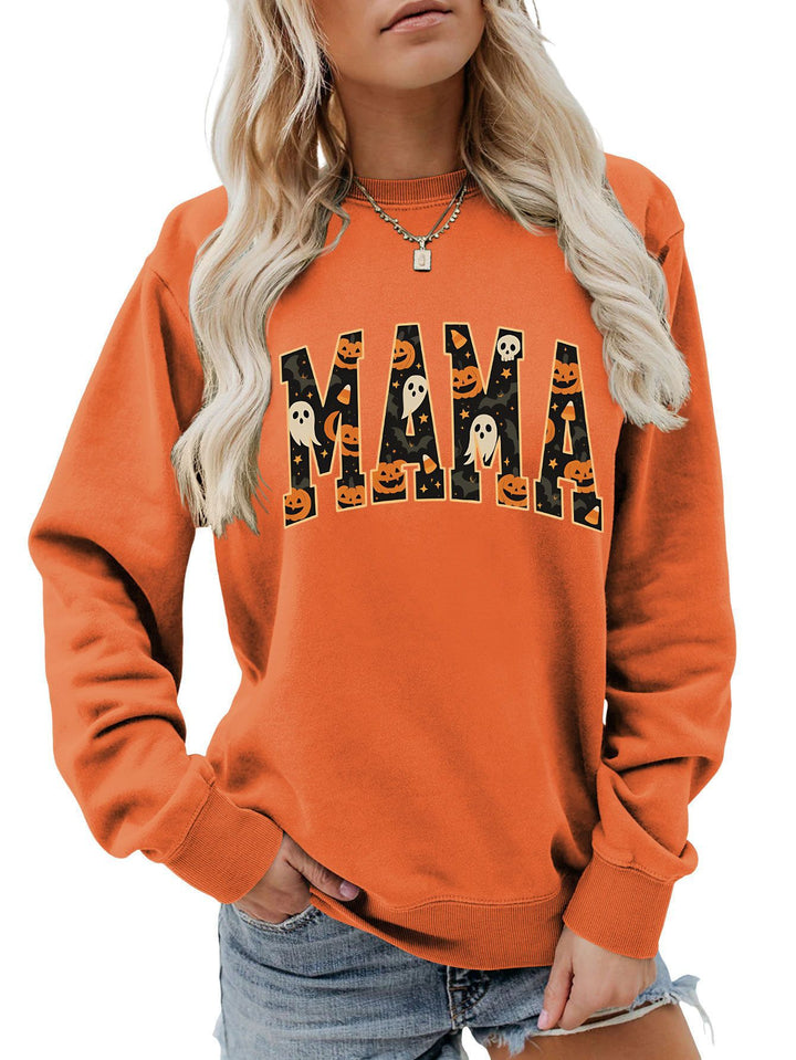 Kvinnors sweatshirt med rolig Halloween-design och bekväm passform Mirla-Eva Jonsson