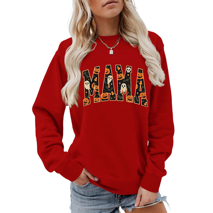 Kvinnors sweatshirt med rolig Halloween-design och bekväm passform Mirla-Eva Jonsson