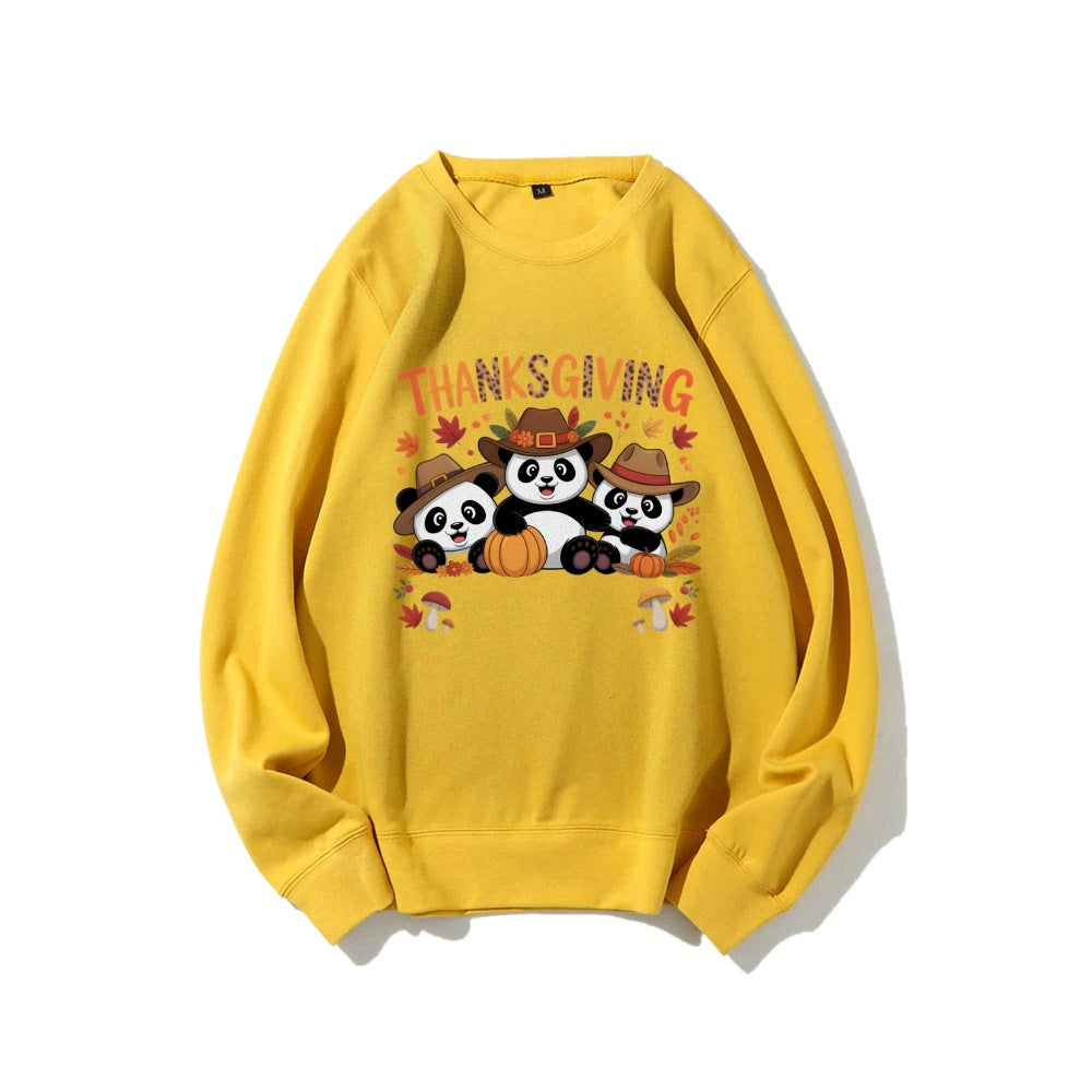 Kvinnors sweatshirt med rolig djurdesign och höstmotiv Mirla-Eva Jonsson