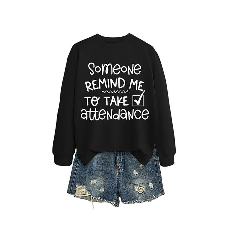 Kvinnors sweatshirt med rolig motiv och inspirerande text Mirla-Eva Jonsson