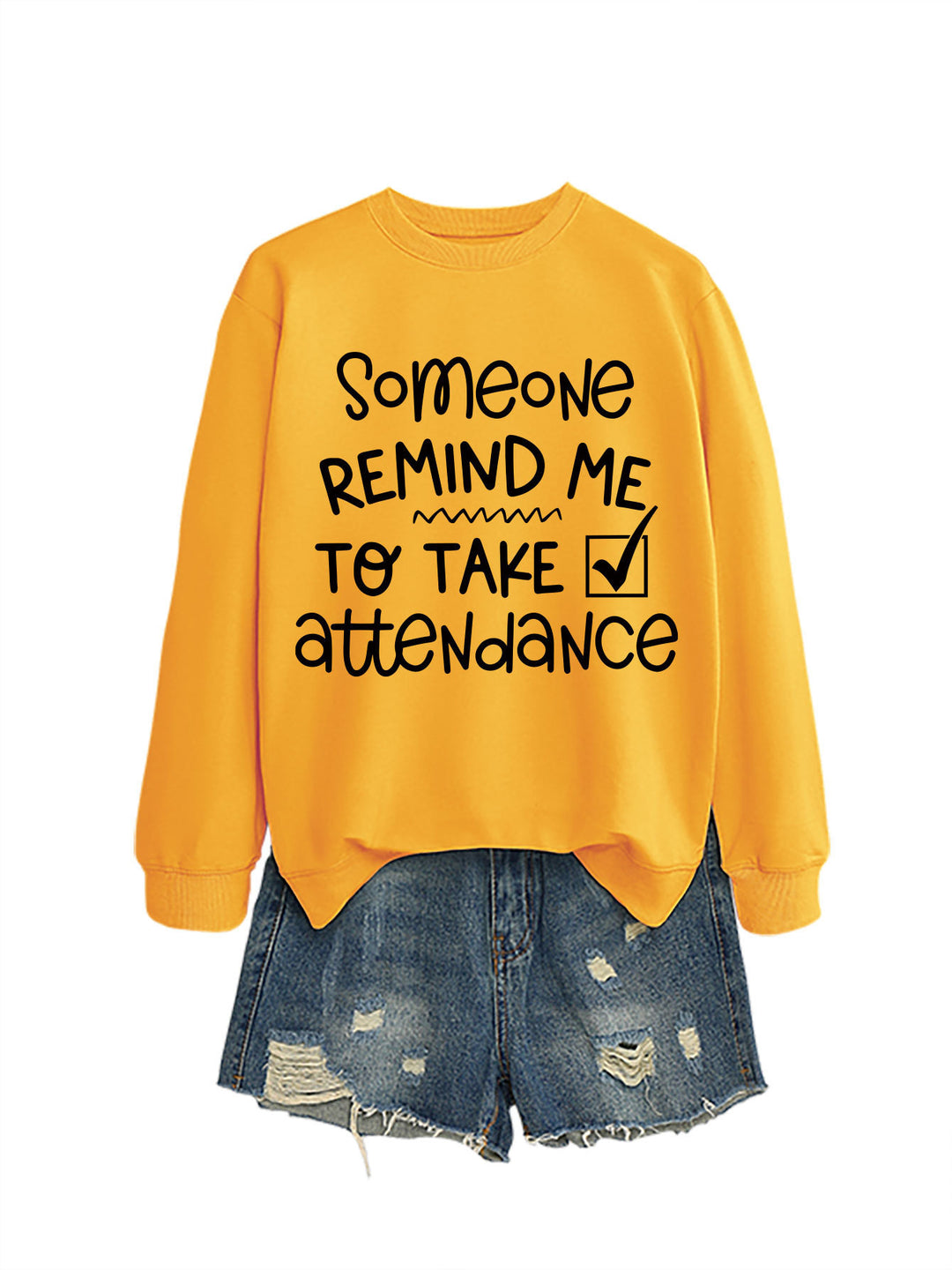 Kvinnors sweatshirt med rolig motiv och inspirerande text Mirla-Eva Jonsson