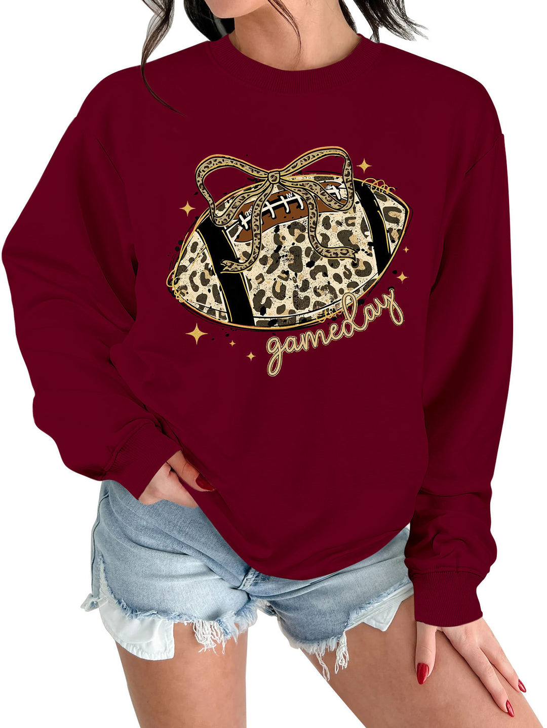 Kvinnors sweatshirt med spännande sportmotiv och avslappnad skärning Mirla-Eva Jonsson
