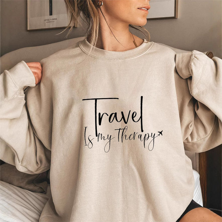 Kvinnors sweatshirt med statementtryck och puffärmar Mirla-Eva Jonsson