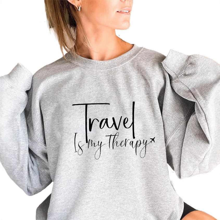 Kvinnors sweatshirt med statementtryck och puffärmar Mirla-Eva Jonsson