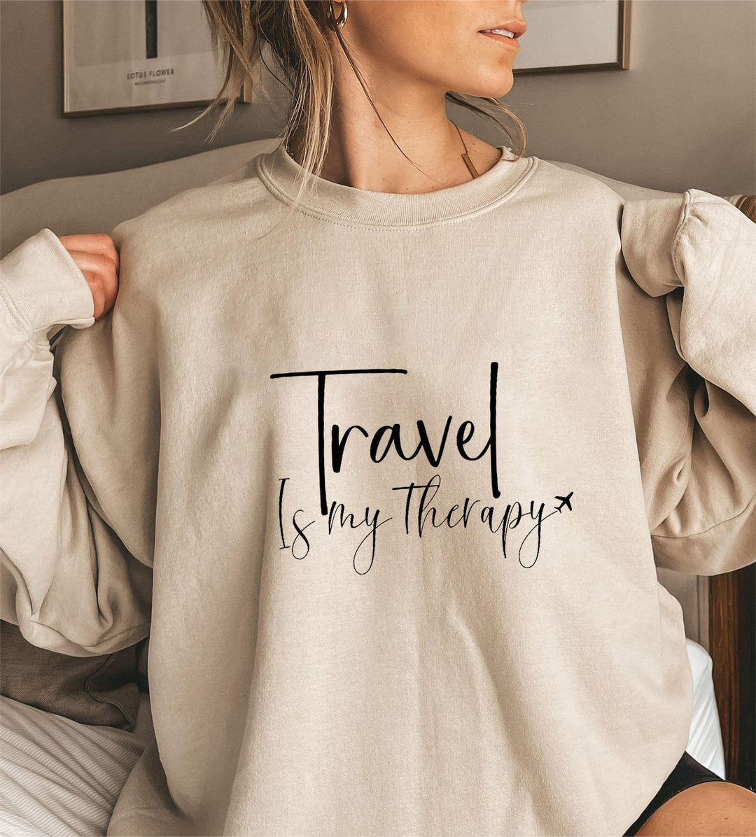 Kvinnors sweatshirt med statementtryck och puffärmar Mirla-Eva Jonsson