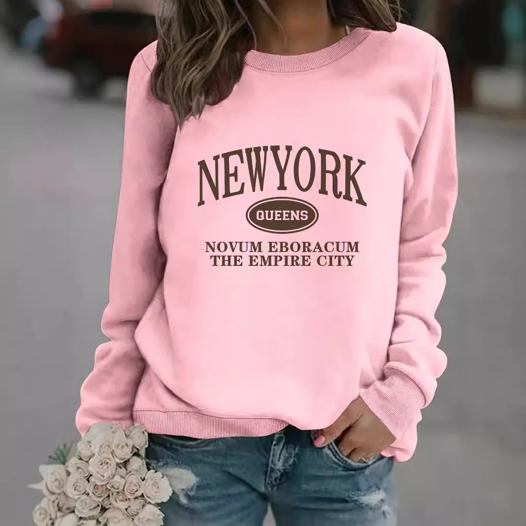 Kvinnors sweatshirt med stiligt New Yorker-tryck Mirla-Eva Jonsson