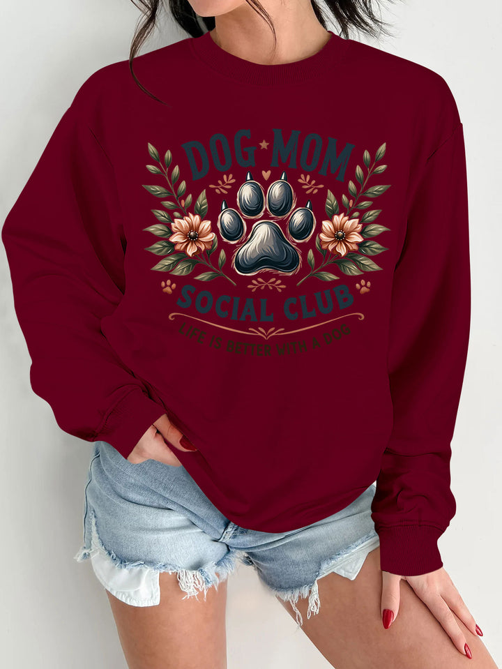 Kvinnors sweatshirt med trendigt hundmotiv och förbättrad tryck Mirla-Eva Jonsson