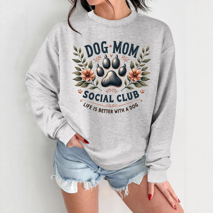 Kvinnors sweatshirt med trendigt hundmotiv och förbättrad tryck Mirla-Eva Jonsson