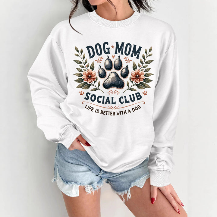 Kvinnors sweatshirt med trendigt hundmotiv och förbättrad tryck Mirla-Eva Jonsson