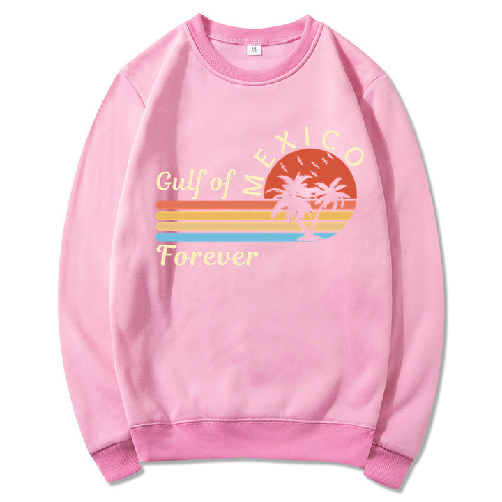 Kvinnors sweatshirt med tropisk grafisk design och modern tryck Mirla-Eva Jonsson