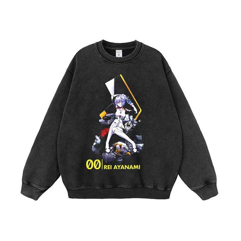 Kvinnors sweatshirt med unik anime-design och avslappnad passform Mirla-Eva Jonsson