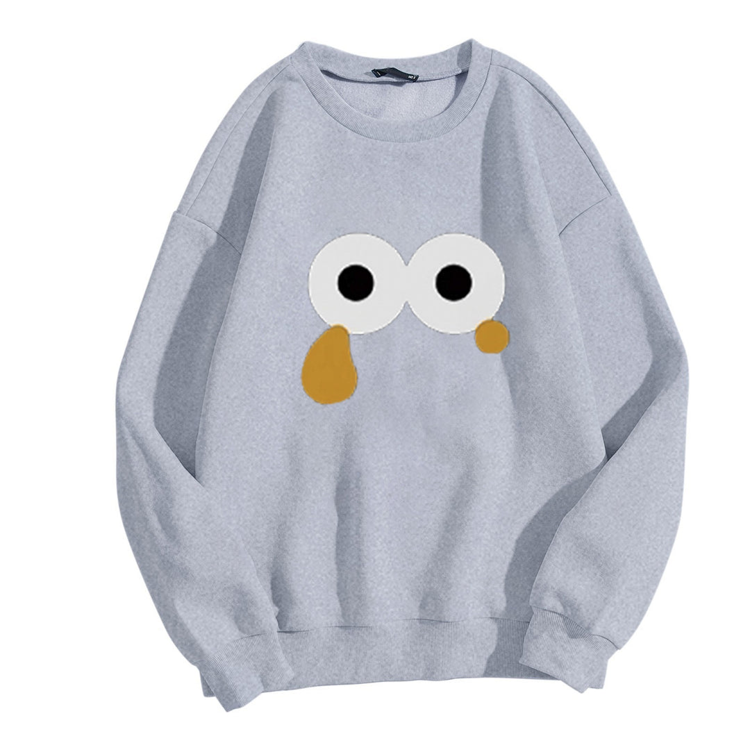 Kvinnors sweatshirt med unik tecknad design Mirla-Eva Jonsson