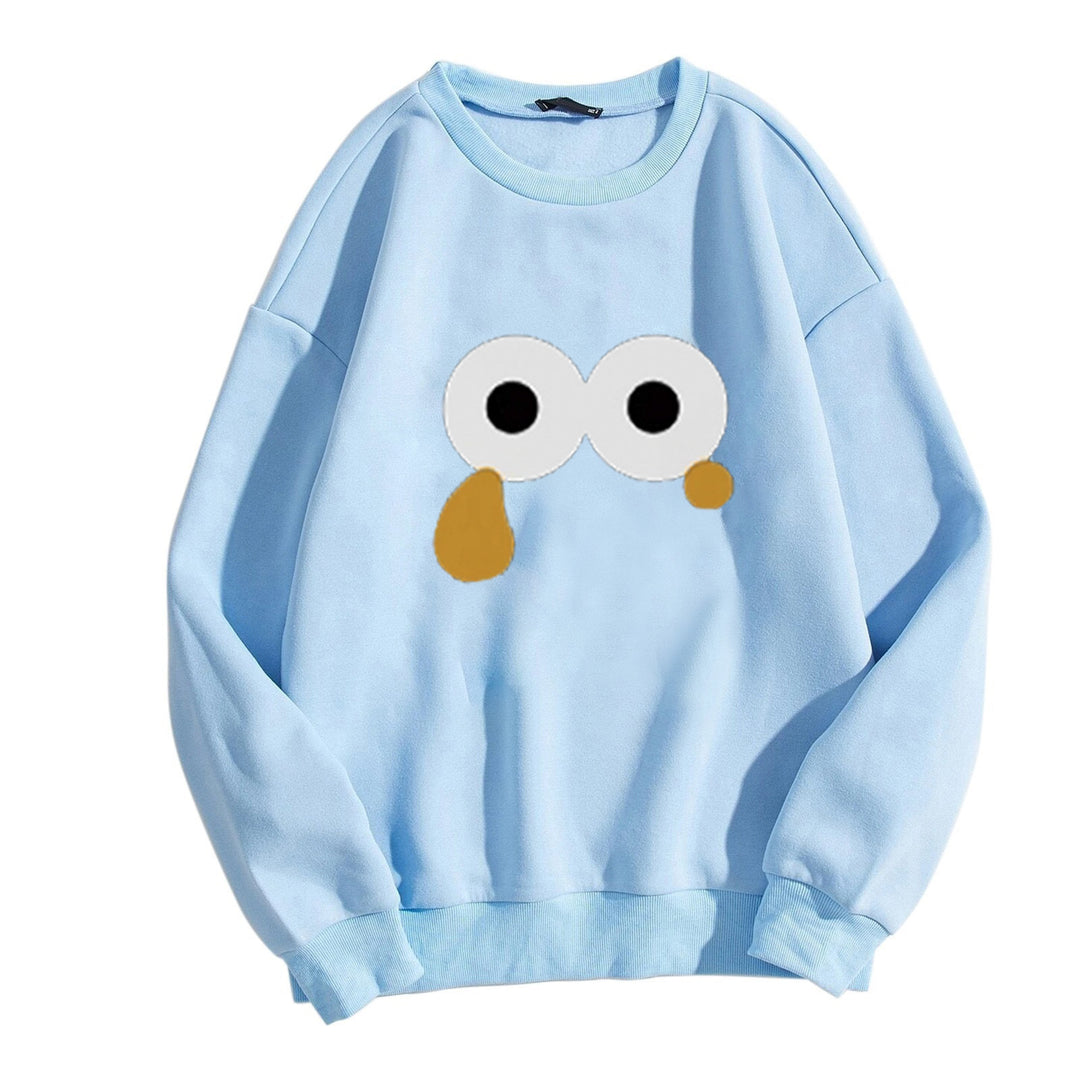 Kvinnors sweatshirt med unik tecknad design Mirla-Eva Jonsson