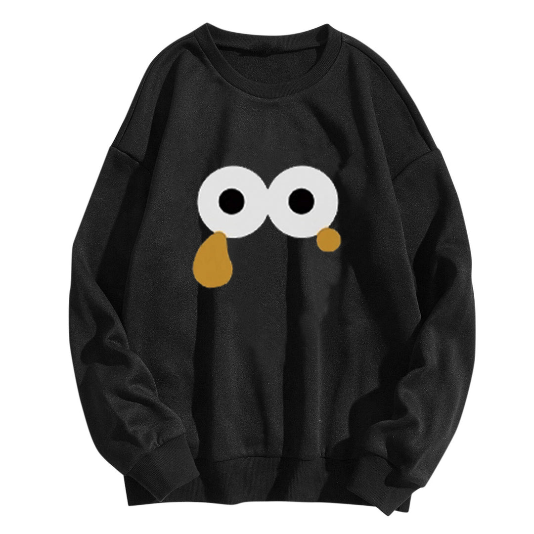Kvinnors sweatshirt med unik tecknad design Mirla-Eva Jonsson