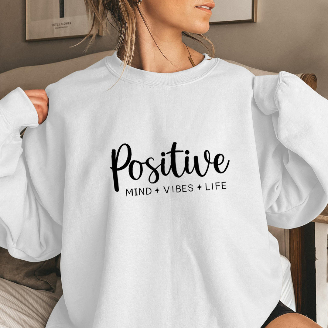 Kvinnors sweatshirt med voluminösa ärmar och inspirerande tryck Mirla-Eva Jonsson