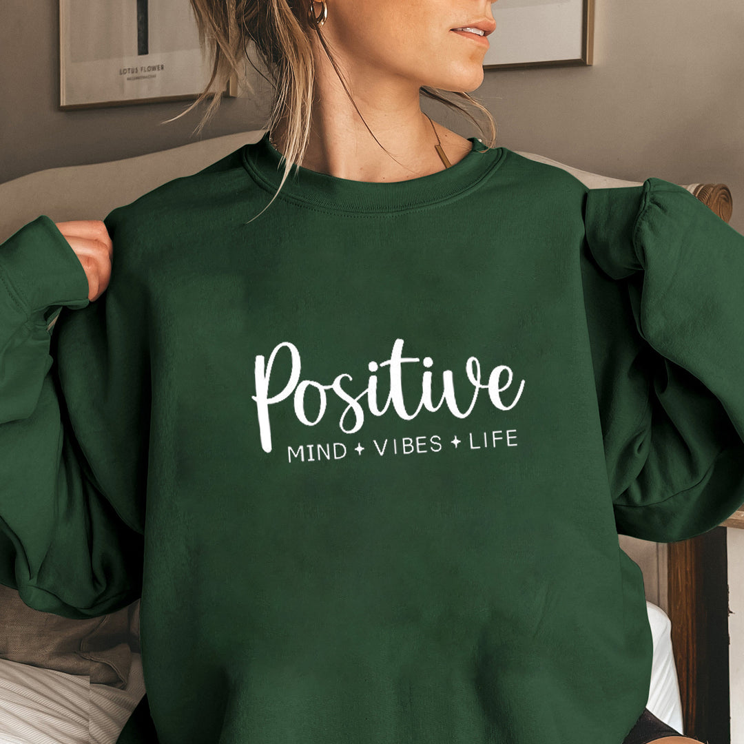 Kvinnors sweatshirt med voluminösa ärmar och inspirerande tryck Mirla-Eva Jonsson