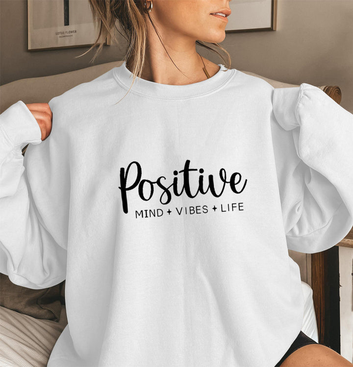 Kvinnors sweatshirt med voluminösa ärmar och inspirerande tryck Mirla-Eva Jonsson