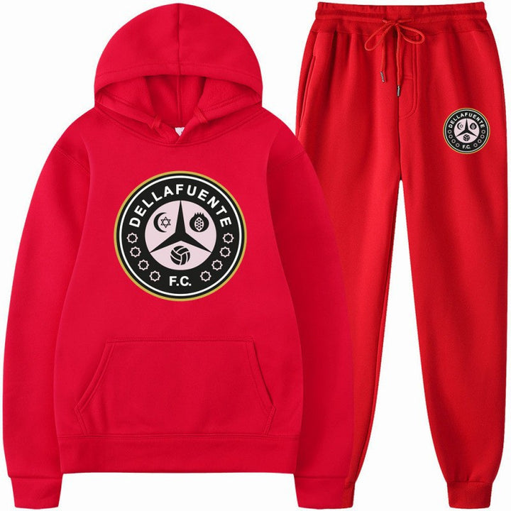 Kvinnors sweatshirt och joggbyxor set med sportigt klubbmotiv Mirla-Eva Jonsson
